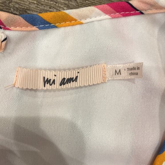 Mi Ami Women's Faux Wrap Striped Dress Multicolor Size M - Picture 6 of 9